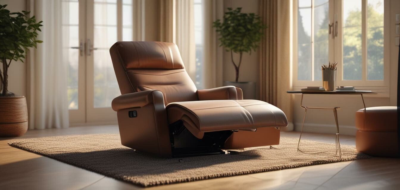 Cozy living room with heated massage recliner