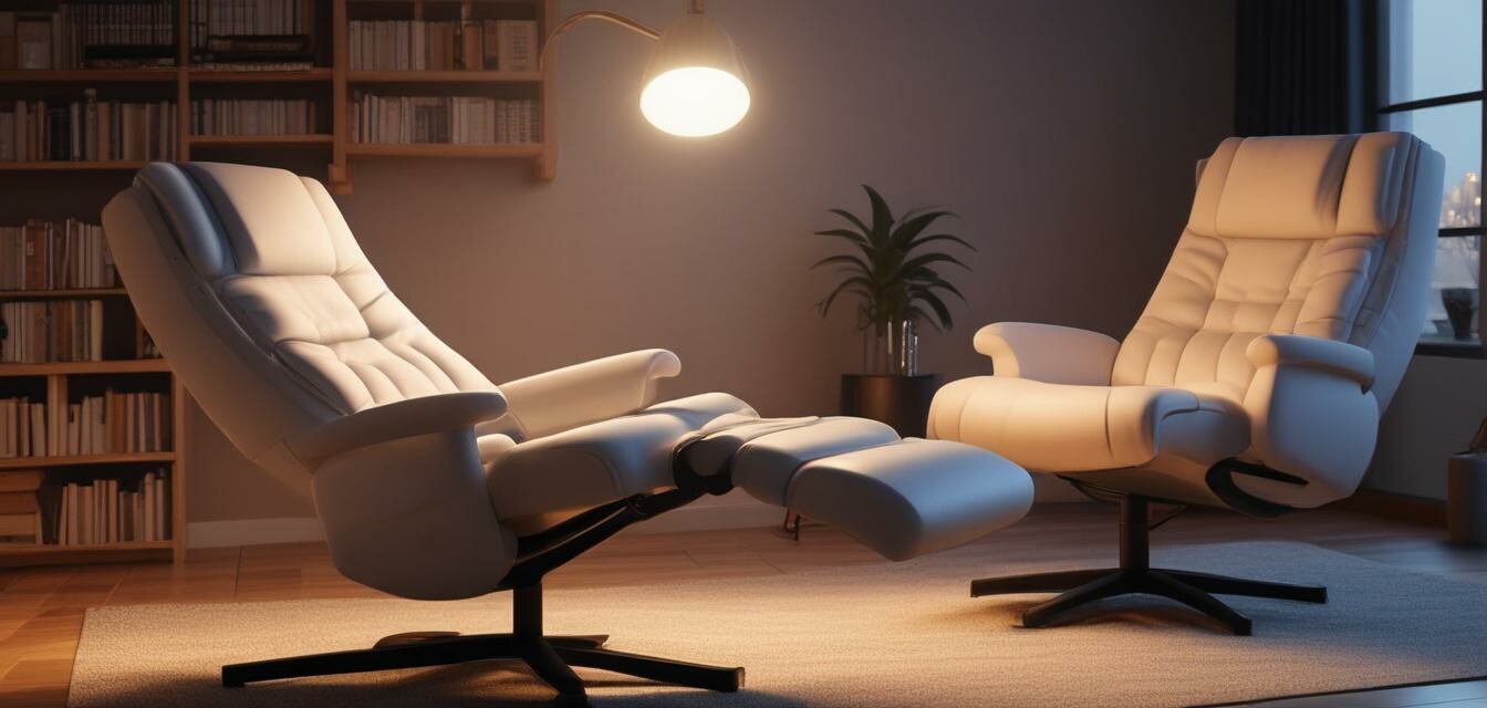 Reading Lamp on a Heated Massage Recliner