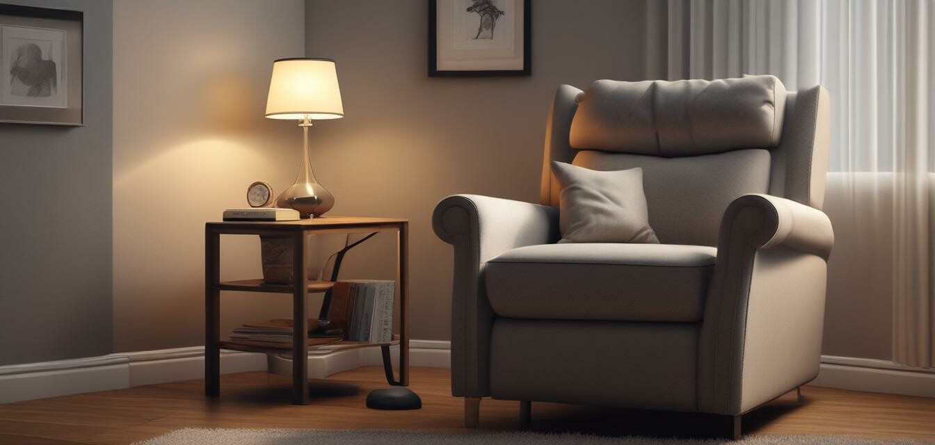 Side Table with Reading Lamp