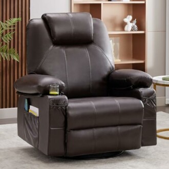 Weture Oversized Swivel Rocker Recliner Chair