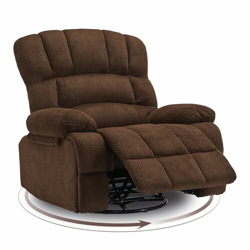 Brown recliner chair with extended footrest.