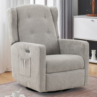 Power Swivel Rocking Recliner Chair