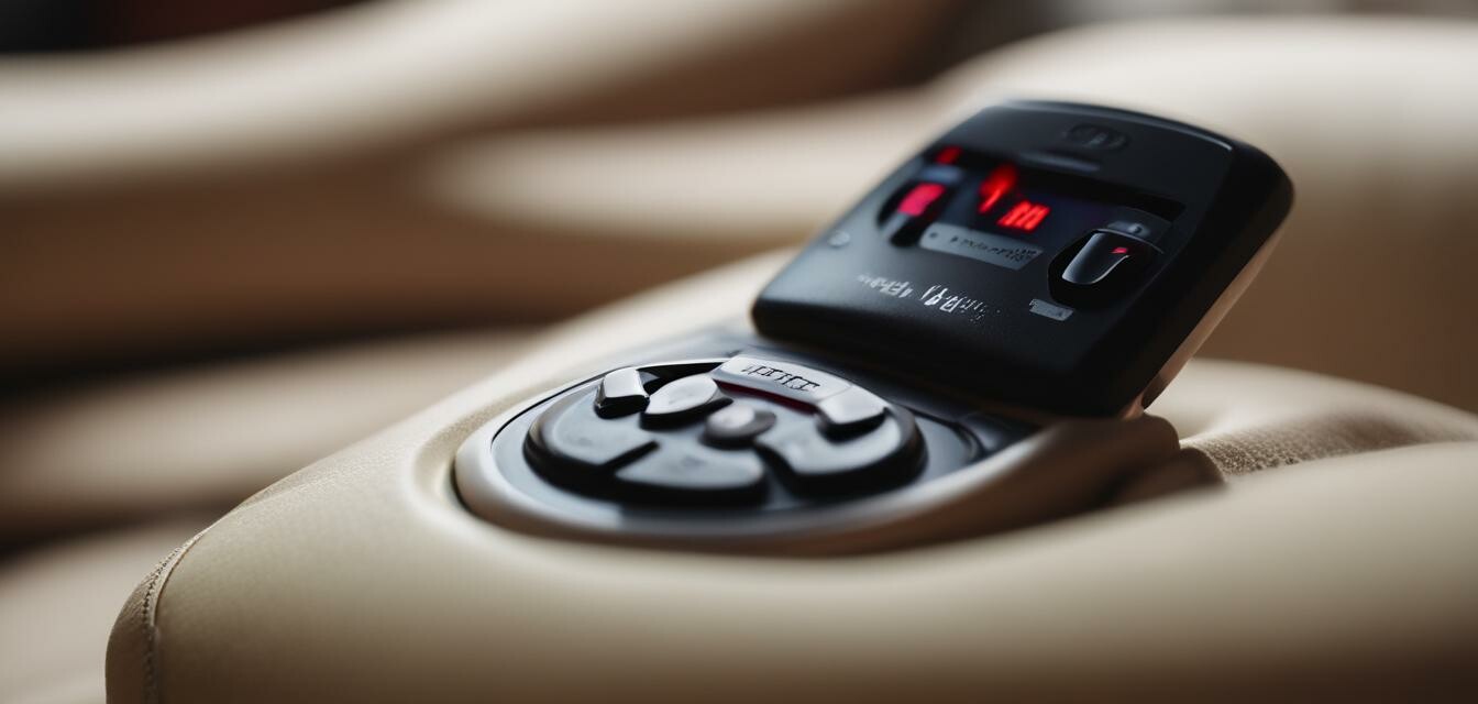 Heating element and remote control in a massage recliner