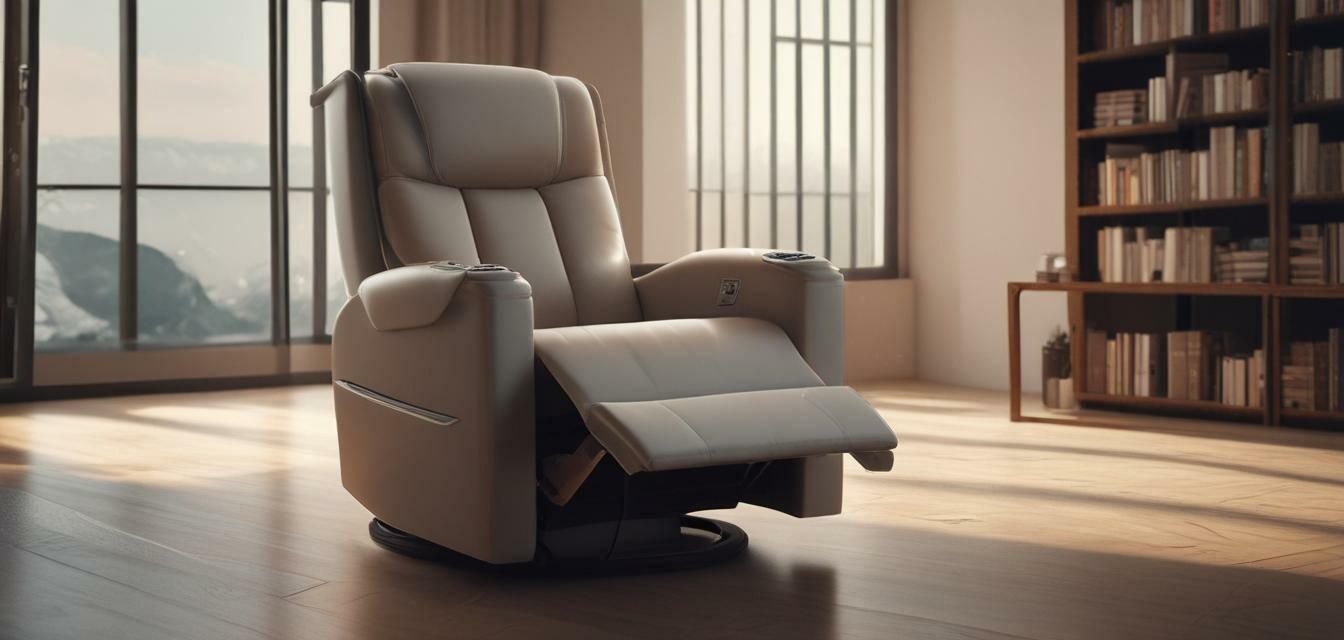 Heated massage recliner covered for storage